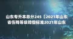 山东专升本总分245【2021年山东省伤残等级赔偿标准2021年山东省伤残等级赔偿标