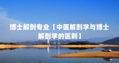 博士解剖专业【中医解剖学与博士解剖学的区别】