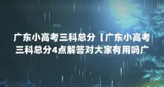 广东小高考三科总分【广东小高考三科总分4点解答对大家有用吗广东小高考三