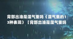 背部出油是湿气重吗(湿气重的13种表现)【背部出油是湿气重吗】