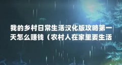 我的乡村日常生活汉化版攻略第一天怎么赚钱(农村人在家里要生活一个月大约