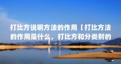 打比方说明方法的作用【打比方法的作用是什么,打比方和分类别的作用是什么