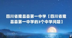 四川省隆昌县第一中学【四川省隆昌县第一中学的3个中学问题】