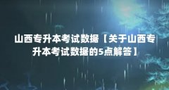 山西专升本考试数据【关于山西专升本考试数据的5点解答】