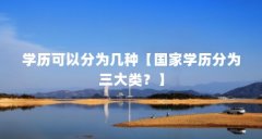 学历可以分为几种【国家学历分为三大类？】