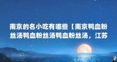 南京的名小吃有哪些【南京鸭血粉丝汤鸭血粉丝汤鸭血粉丝汤,江苏有哪些名小