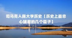 司马亮人民大学历史【历史上最忠心辅君的几个臣子】
