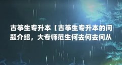 古筝生专升本【古筝生专升本的问题介绍,大专师范生何去何去何从】