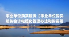 事业单位购买服务【事业单位购买服务会计电算化管理办法和购买服务岗位解答