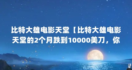 比特大雄电影天堂【比特大雄电影天堂的2个月跌到10000美刀，你觉得会破灭吗】