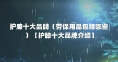 护膝十大品牌（劳保用品包括哪些）【护膝十大品牌介绍】