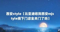西安style【比亚迪收购西安mjstyle线下门店全关门了吗】