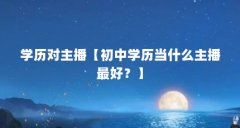 学历对主播【初中学历当什么主播最好?】