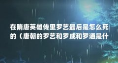 在隋唐英雄传里罗艺最后是怎么死的（唐朝的罗艺和罗成和罗通是什么关系?）