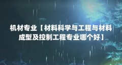 机材专业【材料科学与工程与材料成型及控制工程专业哪个好】