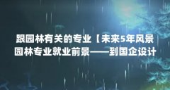 跟园林有关的专业【未来5年风景园林专业就业前景——到国企设计院工作】