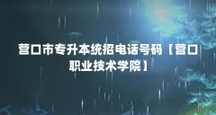 营口市专升本统招电话号码【营口职业技术学院】