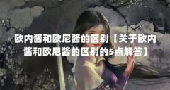 欧内酱和欧尼酱的区别【关于欧内酱和欧尼酱的区别的5点解答】