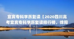 宜宾专科学历复读【2020四川高考宜宾专科学历复读排行榜,绵阳超越成都名列