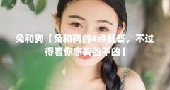 兔和狗【兔和狗的4点解答,不过得看你家狗凶不凶】