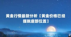 黄金行情最新分析【黄金价格已经摆脱底部位置】