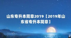 山东专升本简章2019【2019年山东省专升本简章】