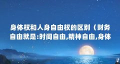 身体权和人身自由权的区别(财务自由就是:时间自由,精神自由,身体自由)【身