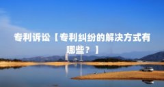 专利诉讼【专利纠纷的解决方式有哪些？】