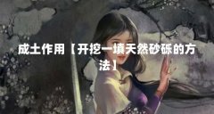 成土作用【开挖一填天然砂砾的方法】