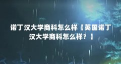 诺丁汉大学商科怎么样【英国诺丁汉大学商科怎么样？】