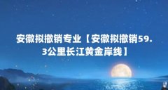 安徽拟撤销专业【安徽拟撤销59.3公里长江黄金岸线】