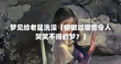 梦见给老鼠洗澡【你做过哪些令人哭笑不得的梦？】