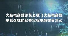火蝠电商效果怎么样【火蝠电商效果怎么样的解答火蝠电商效果怎么样,求真实