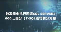 触发器中执行回滚SQL SERVER2000,,,高分（T-SQL语句的分为哪四类?）