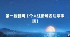 第一拉新网【个人注册域名注意事项】