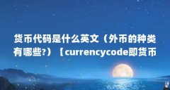 货币代码是什么英文（外币的种类有哪些?）【currencycode即货币代码是什么英文