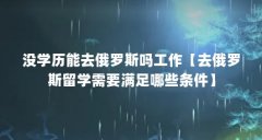 没学历能去俄罗斯吗工作【去俄罗斯留学需要满足哪些条件】