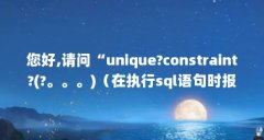 您好,请问“unique?constraint?(?。。。)(在执行sql语句时报错:ORA-00001: unique constr
