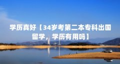 学历真好【34岁考第二本专科出国留学，学历有用吗】