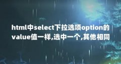 html中select下拉选项option的value值一样