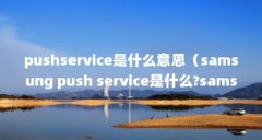 pushservice是什么意思(samsung push service是什么?samsung push service可以卸载吗_百度知
