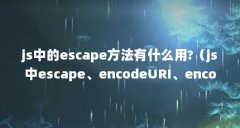js中的escape方法有什么用?(js中escape、encodeURI、encodeURIComponent的区别有哪些_百度