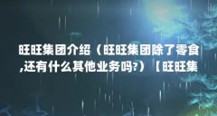 旺旺集团介绍(旺旺集团除了零食,还有什么其他业务吗?)【旺旺集团是什么?