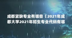 成都紧缺专业有哪些【2021年成都大学2021年招生专业代码有哪些】