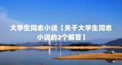 大学生同志小说【关于大学生同志小说的2个解答】