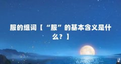 服的组词【“服”的基本含义是什么?】