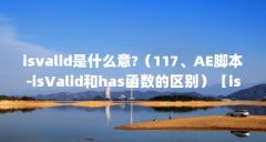 isvalid是什么意?（117、AE脚本-isValid和has函数的区别）【isvalid是什么意思】