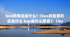 bus的用法是什么?（bus的复数形式是什么 bus是什么意思）【bus的复数形式是什么