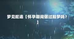 梦见蛇追【怀孕期间做过胎梦吗?】