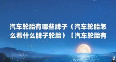 汽车轮胎有哪些牌子(汽车轮胎怎么看什么牌子轮胎)【汽车轮胎有哪些品牌汽